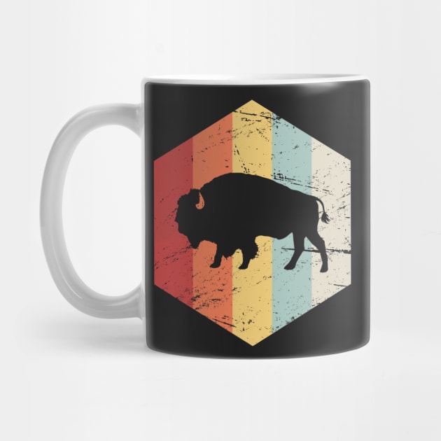 Vintage Retro Bison Buffalo by MeatMan